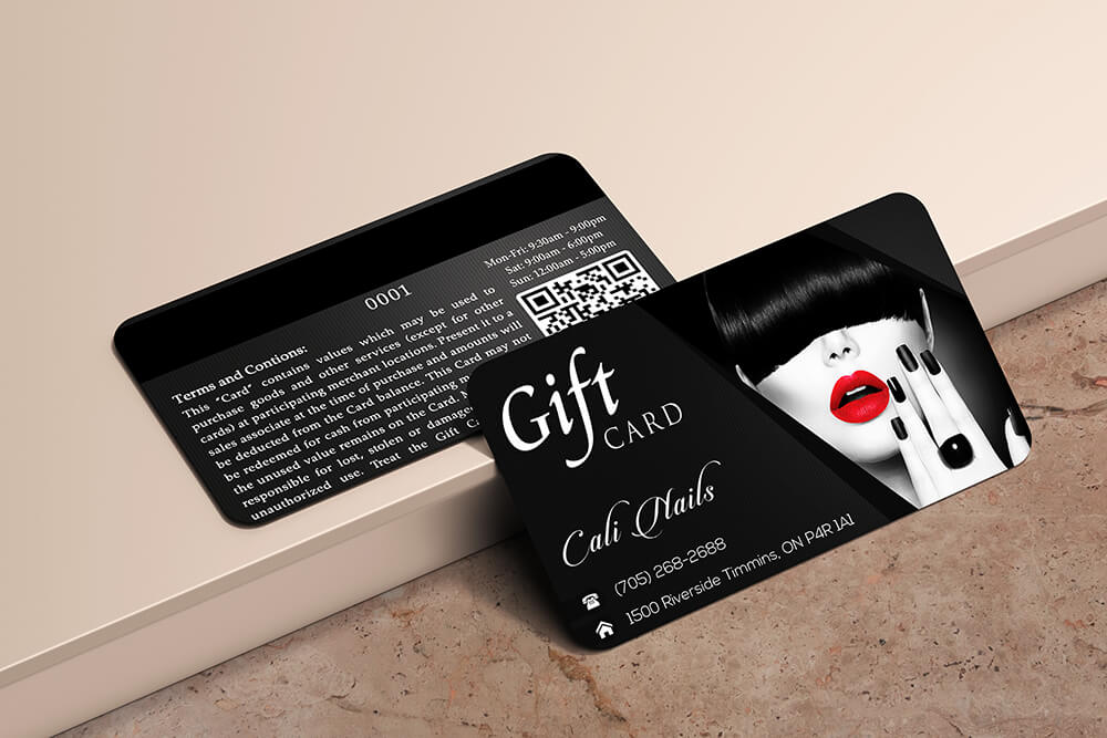 Cali nails gift card design