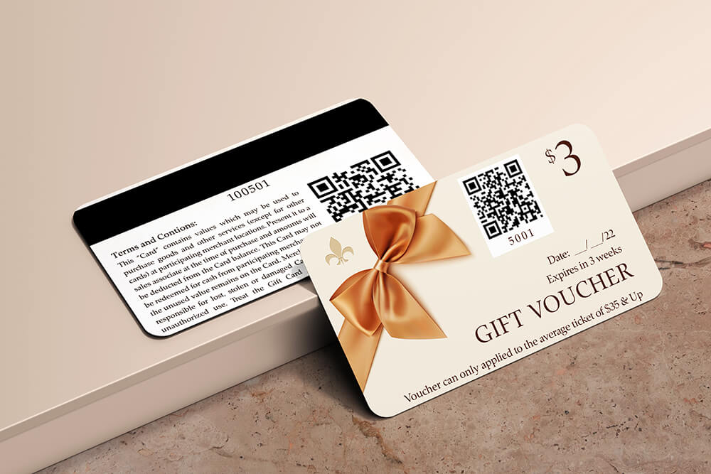 Gift voucher danny gift card design